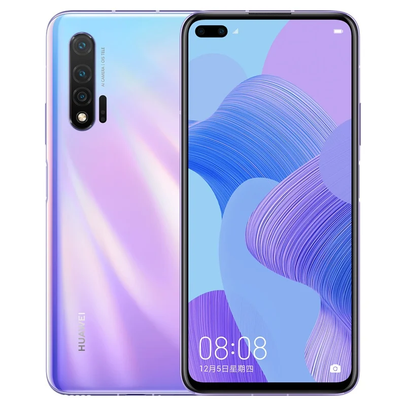 DHL Быстрая HuaWei Nova 6 4G LTE мобильный телефон Kirin 990 Android 10,0 6,5" 2400X1080 8 Гб ram 128B rom 40.0MP отпечаток пальца OTG