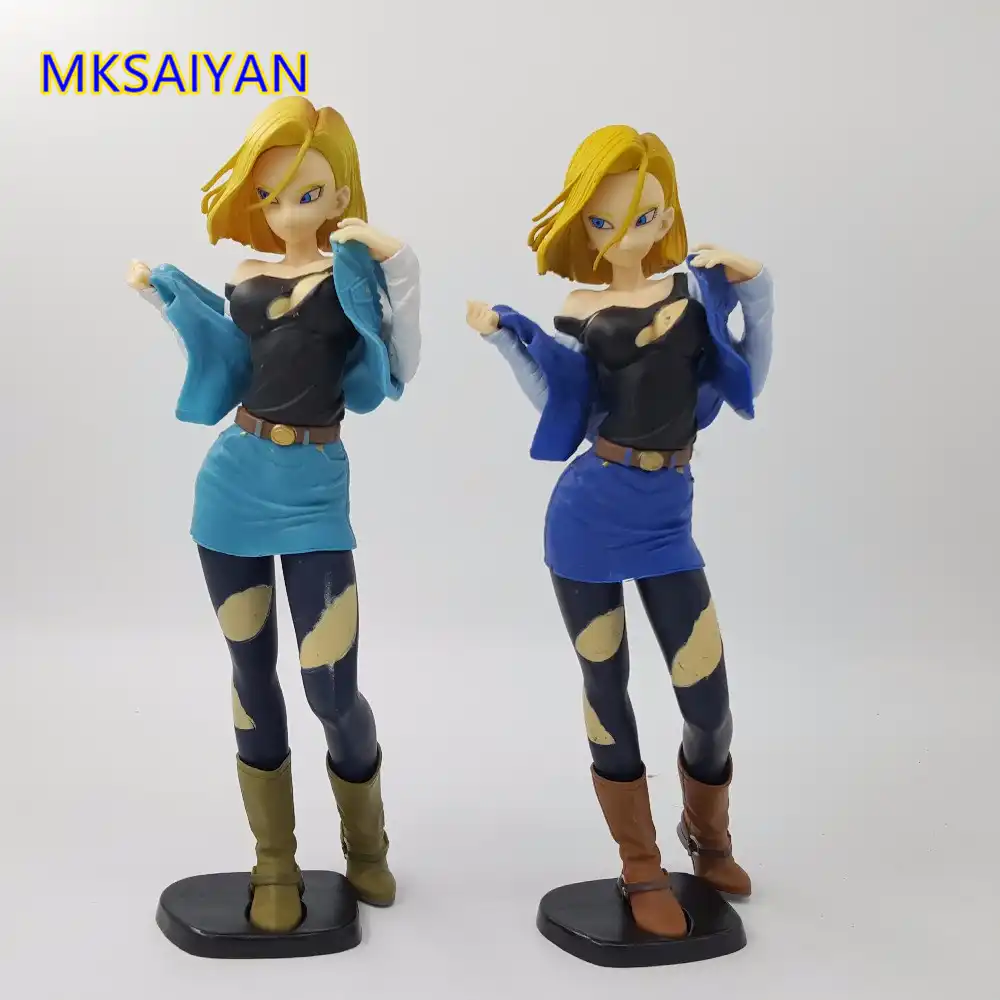 Dragon Ball Z Anime Figure Android 18 Glitter Glamours Pvc Action Figurine Toys Brinquedos Girl Collector Dbz Model Doll Figma Action Figures Aliexpress