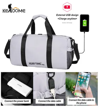 

Gym Bag Multifunction Sports Bag With USB Charge Fitness Sport Bag Backpack Shoe Compartment for Travel Yoga Training X310D