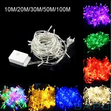 SPLEVISI светодиодный светильник s 100 м, 50 м, 30 м, 20 м, 10 м, декоративный Сказочный светильник для рождественской елки, гирлянда для свадебной вечеринки, домашнего декора