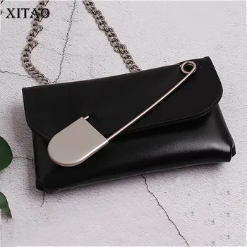 

XITAO Brooch Decoration Waist Pack Women Fashion PU Match All 2019 Mobile Phone Shoulder Bag Pillow Women Waist Pack GCC1132