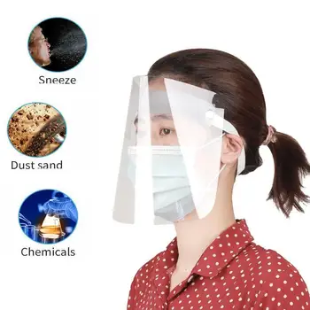 

1pc Transparent Anti-spray Protective Mask Kitchen Cooking Splash-proof Oil Full Face Masks Unisex Windproof Dustproof Cap Cover