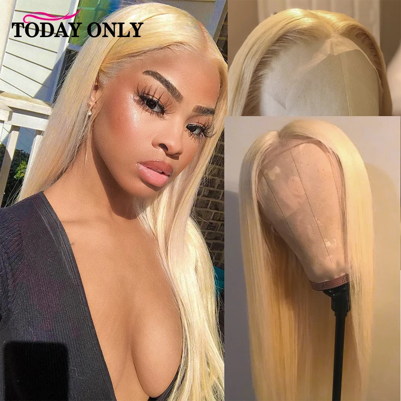 TODAY ONLY Brazilian Straight Lace Front Human Hair Wigs For Black Women 613 Blonde Lace Front Wig Short Human Hair Wig Remy13x4