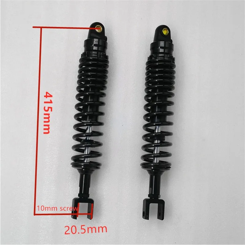 415A20.5-10 8mm spring 400mm/415mm/430mm/440mm fork Clevis motorcycle real shock absorber for honda suzuki yamaha kawasaki black silver - Цвет: 415A20.5-10
