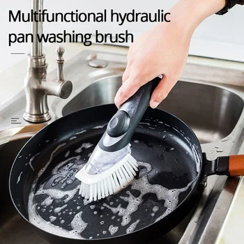 

Handheld Cleaning Brush Long-handle Washing Dishes Brush Pot Can Cleaning Brush Kitchen Tools Multifunction Kitchen