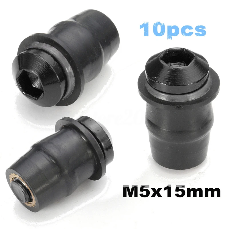 10 шт. M5X15mm алюминиевый Мотоцикл ветрового стекла обтекатель хорошо болт с гайкой винт высокого качества аксессуары часть подходит для автомобилей