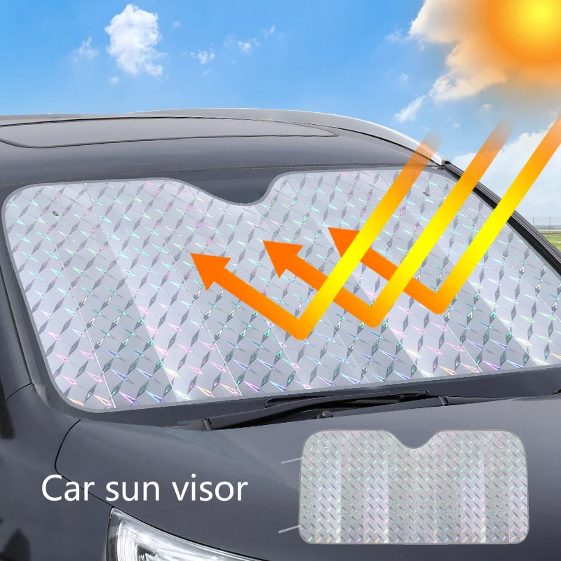 Car Sun Shield Front Thickened Laser Sun Shield Summer Sun Shield Heat