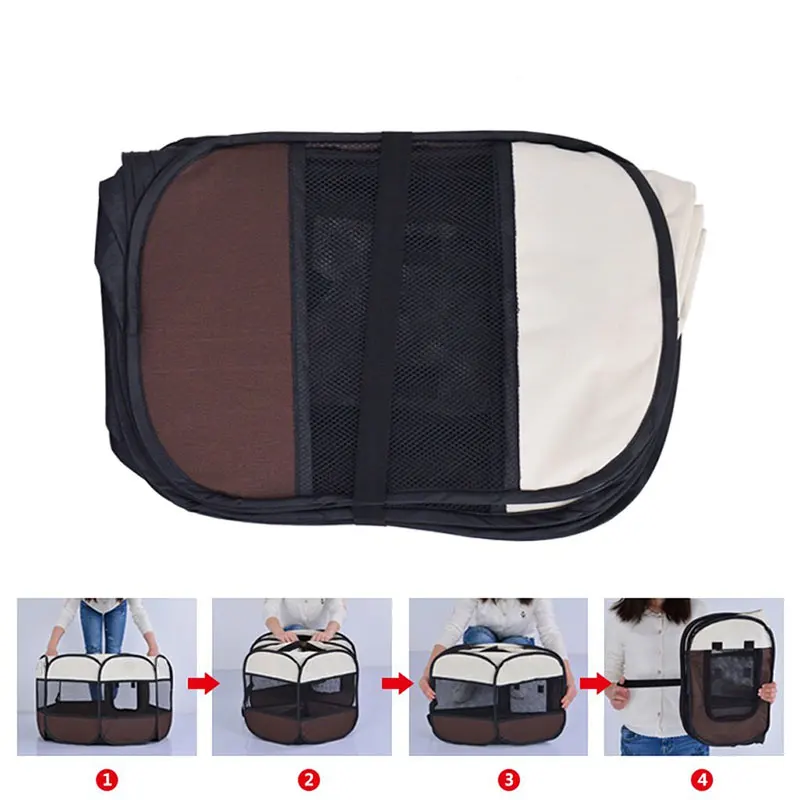 Pet Dog Cat Playpen Tent Crate Room Foldable Puppy Exercise Cat Cage Waterproof Outdoor Two Door Mesh Shade Cover Nest Kennel Pet Dog Cat Playpen Tent Crate Room Foldable Puppy Exercise Cat Cage Waterproof Outdoor Two Door Mesh Shade Cover Nest Kennel