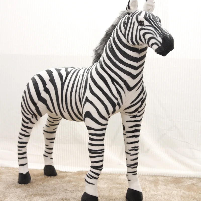Standing Zebra Stuffed Animals Plush Toy kids toys Simulation Zebra Doll photography props Christmas birthday gifts
