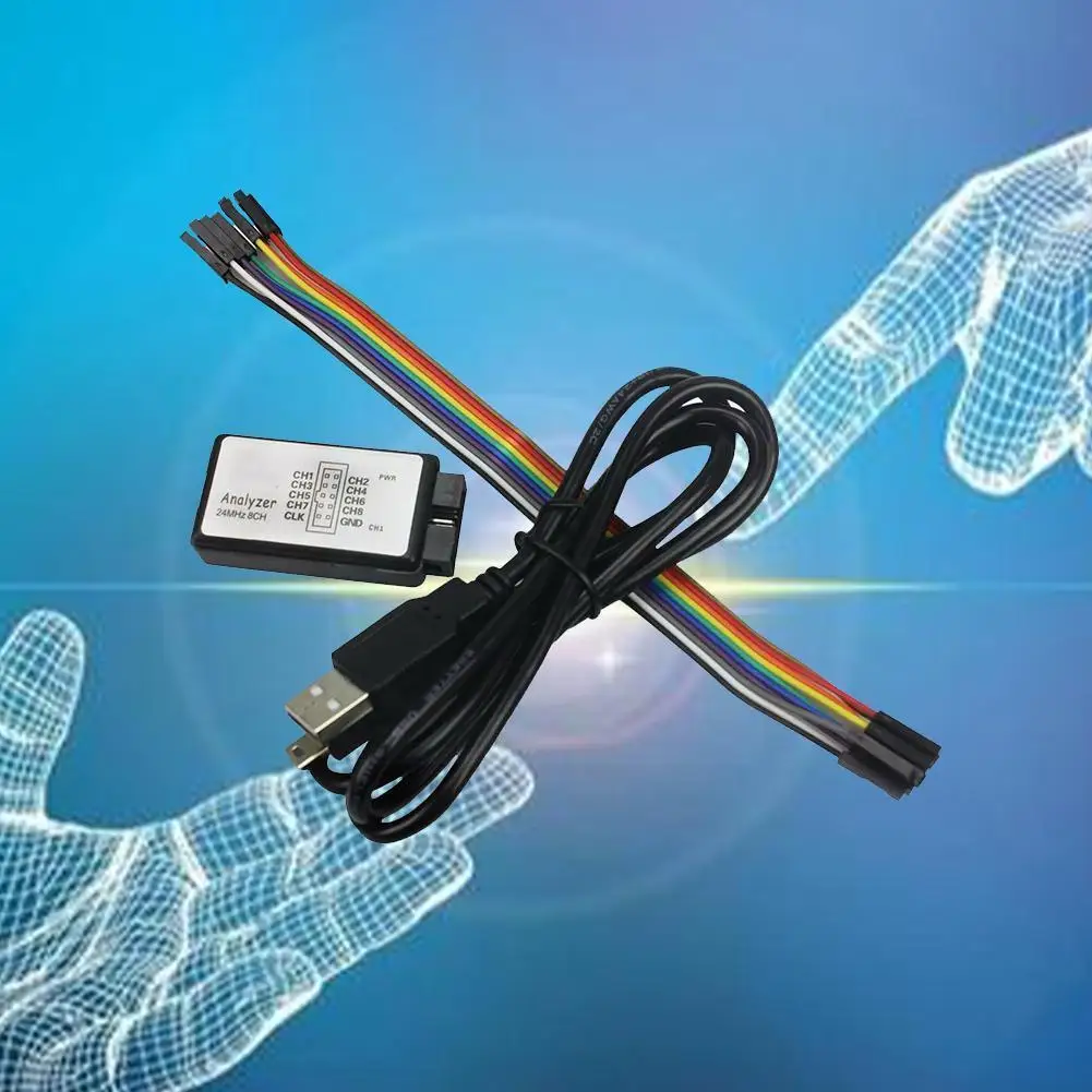 Анализатор логики H4j7 1 комплект металлический пластиковый Usb 4 МГц 100 кГц 250 8