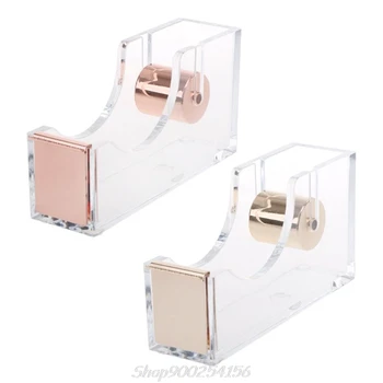 

Luxury Clear Acrylic Ribbon Adhesive Band Washi Tape Dispenser Cutter Desktop Stationery 2 Colors S02 20 Dropship