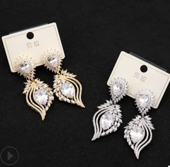 

fashion low price high quality hot selling wholesale 2pairs/lots diamond crystal 925 silver lady's earings 62.13bb