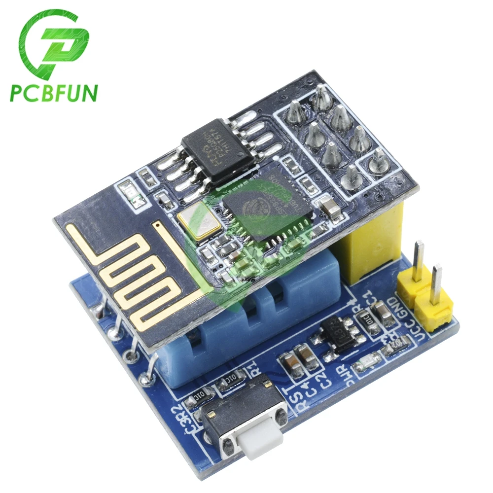 ESP8266 DHT11 Temperature and Humidity WIFI Adapter Board Module+ESP-01S Module 802.11 b/g/n 3.7V-12V VCC GND FOR Arduino | Электронные