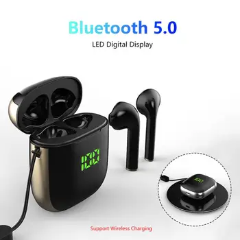 

WK60 TWS Wireless Bluetooth 5.0 Waterproof Earphone LED LCD Display Technology Metal Color Portable Charger Box For IOS Android
