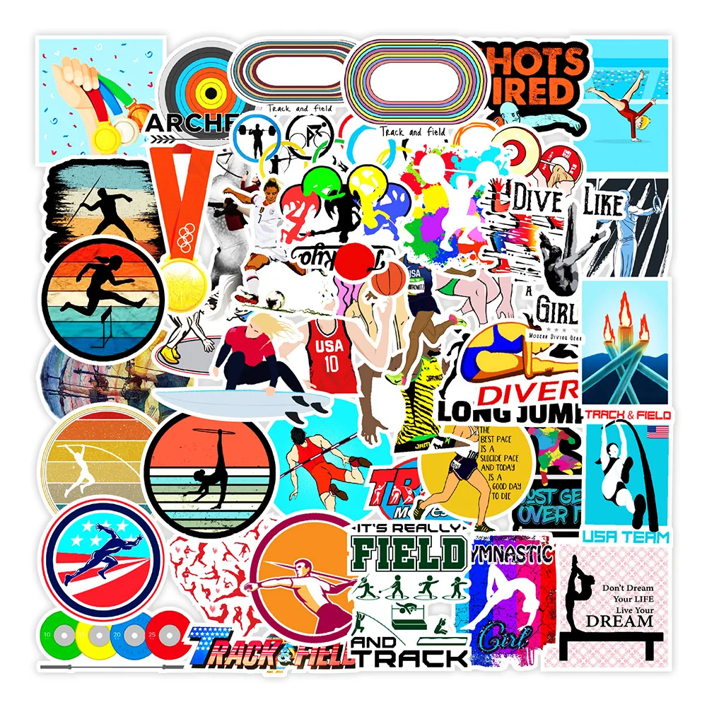 50 шт. водонепроницаемые наклейки для чемоданов и велосипедов | Дом сад