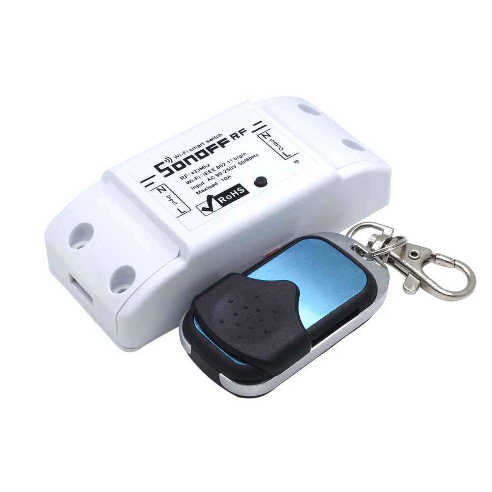 SONOFF RF And RC SONOFF RF WiFi Smart Switch 433 МГц пульт дистанционного управления модули для автоматизации умного дома Diy таймер переменного тока 90-250 В 220 В 433 МГц - Комплект: SONOFF RF And RC