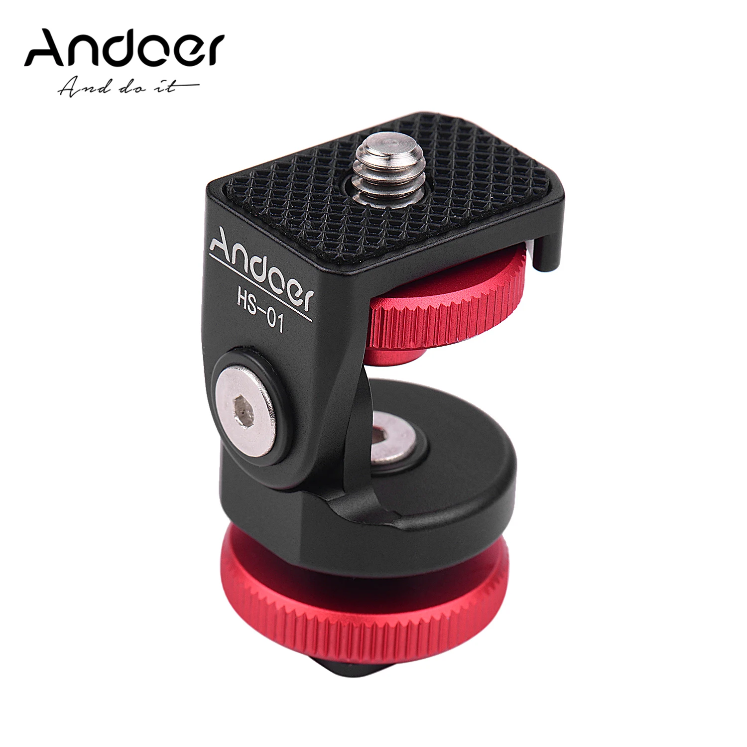 Andoer HS-01 Холодный башмак адаптер кронштейн держатель Алюминий сплав с 1/4 дюйма