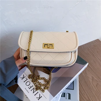

New Solid Color Fashion PU Leather Crossbody Bags For Women Small Shoulder Messenger Bag Female Luxury Women Handbags And Purses