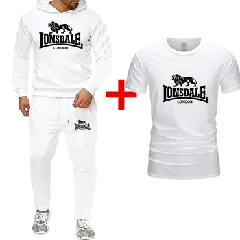 

New three-piece suit men spring suits sportswear set mens clothing Hoodie Pants 3 pieces sets plus pattern Fitness clothing