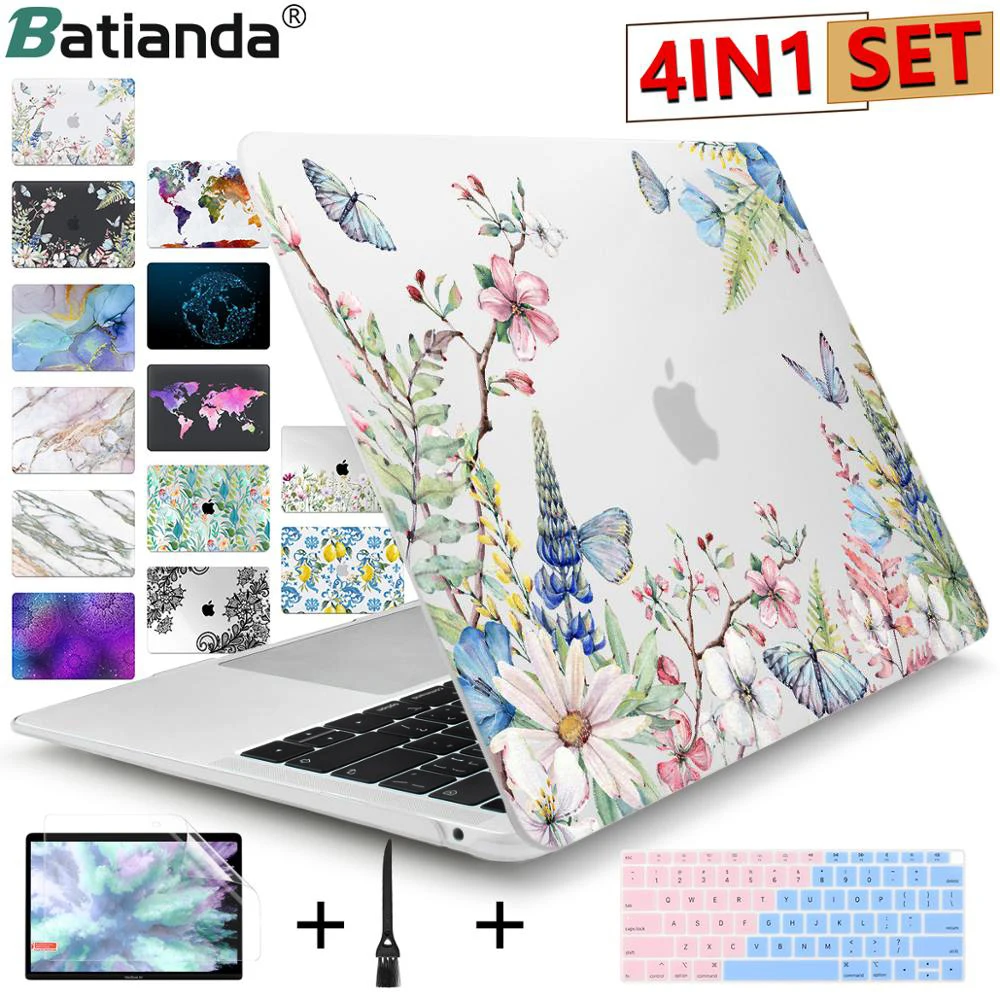 Новый чехол для ноутбука с рисунком бабочки клавиатуры нового MacBook Air 13 2019 2020 Pro 3 15