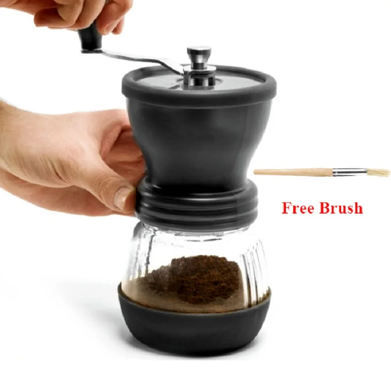  Stainless Steel Coffee Grinder Tool Hand Manual Big Capacity Coffee Bean Grinder Spice Mini Grinder - 4000367219089