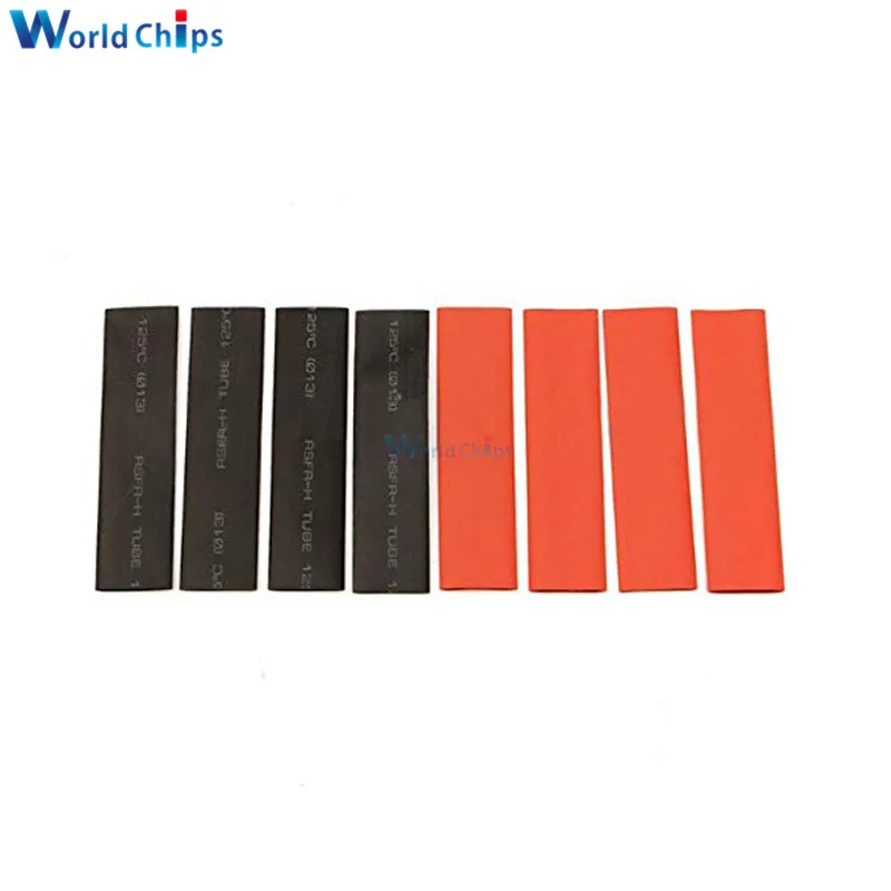 127Pcs Red Black Heat Shrink Tubing Polyolefin 2:1 Electrical Wrap Wire Cable Sleeves Insulation Shrinkable Tube Assortment Kit heat shrink tubing