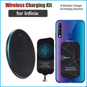 

Qi Wireless Charging for Infinix S4 S5 Lite Smart 4 4c Hot 7 8 9 Lite Zero 4 5 6 Pro Wireless Charger Micro USB Type C Receiver