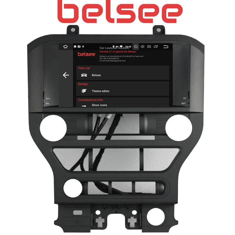 Belsee DSP 4G+ 64GB экран авто Android 9,0 стерео радио gps навигация мультимедиа головное устройство Ford Mustang