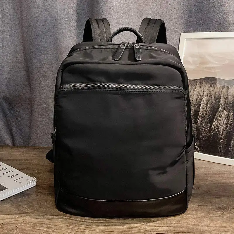 

New Style Men Casual Fashion Backpack Youth Solid Color Versatile Computer Bag Students Simple Cool School Bag