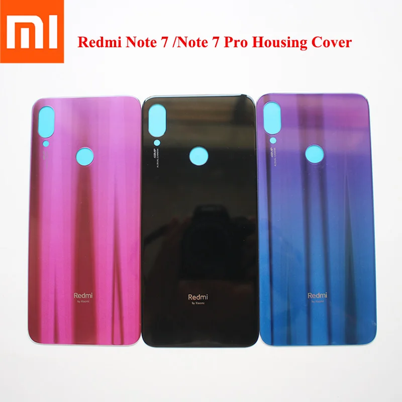 

Original Xiaomi Redmi note 7 / note 7 Pro Phone Case Back Battery Cover Glass Panel Rear Housing Cover For Redmi note 7 / 7 Pro