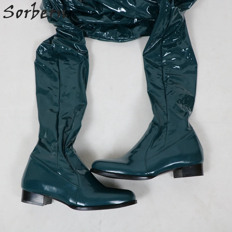 thigh high flat boots size 11