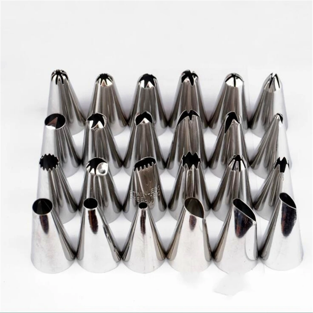 48Pcs Cake Decorating Gadget Set Stainless Steel Icing Piping Nozzles Petal Tip Shaped Bakery Pastry Cake Decor Baking Tools 48Pcs Cake Decorating Gadget Set Stainless Steel Icing Piping Nozzles Petal Tip Shaped Bakery Pastry Cake Decor Baking Tools