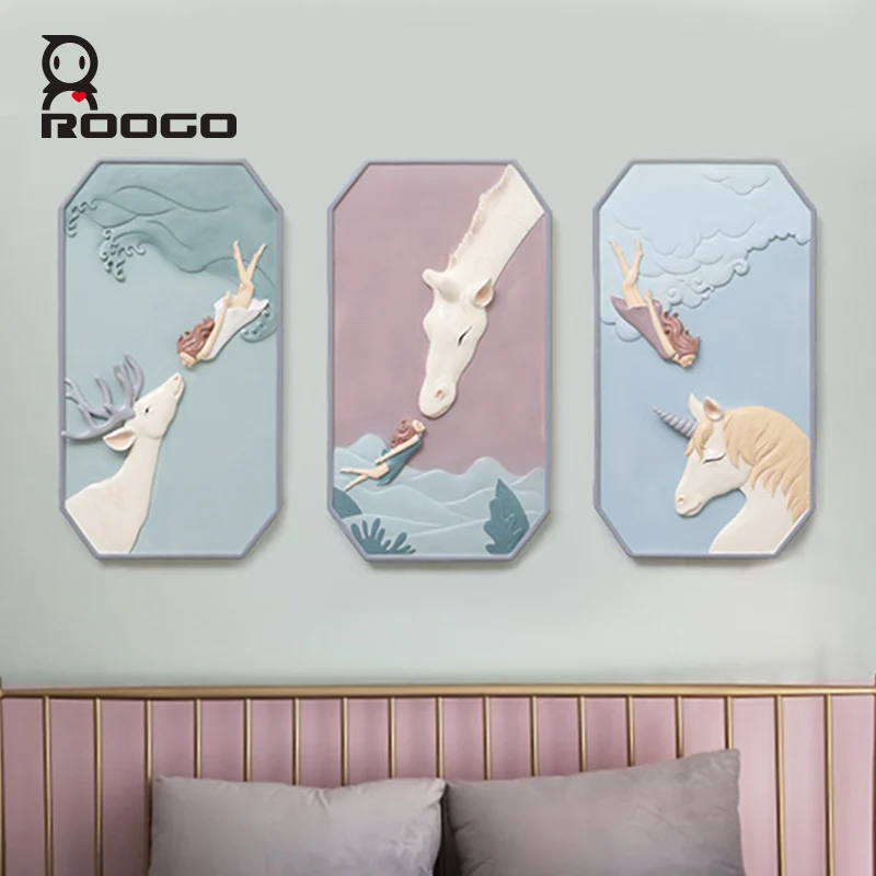 Настенный декор для девочки Roogo Dreaming Современный домашний гостиной 3D