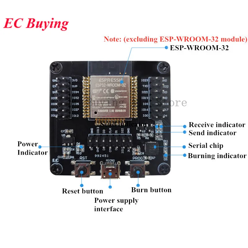 Фото ESP8266 ESP-WROOM-32 Совет по развитию Test ESP32 Burning Fixture Tool для ESP-12S ESP-12E ESP-12F ESP-07S ESP-01S ESP-WROOM-32D №2