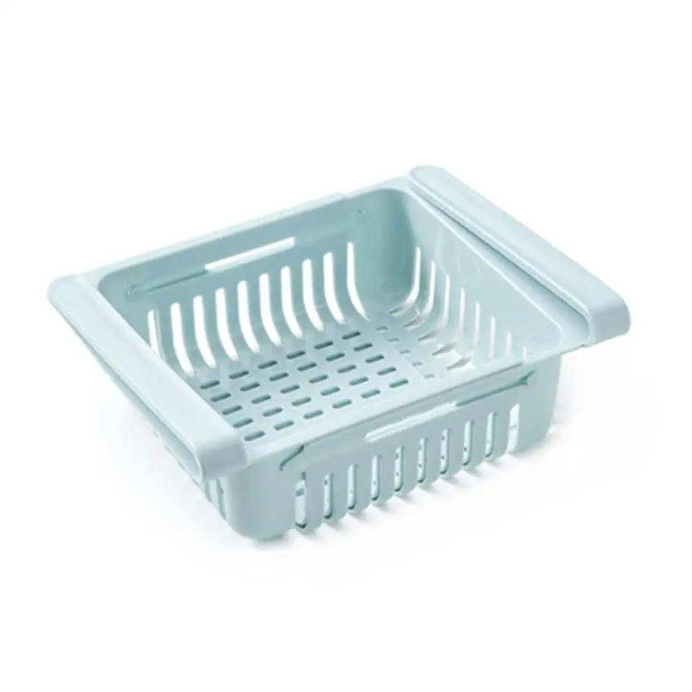 Refrigerator Storage Basket Kitchen Adjustable Storage Rack Refrigerator Shelf Drawer Storage Box Kitchen Tool - Цвет: B
