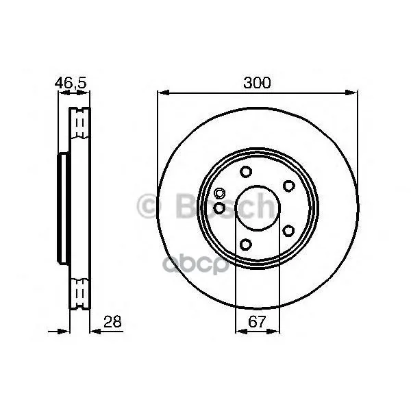 Тормозной Диск 0986478876 Bosch арт. 0986478876