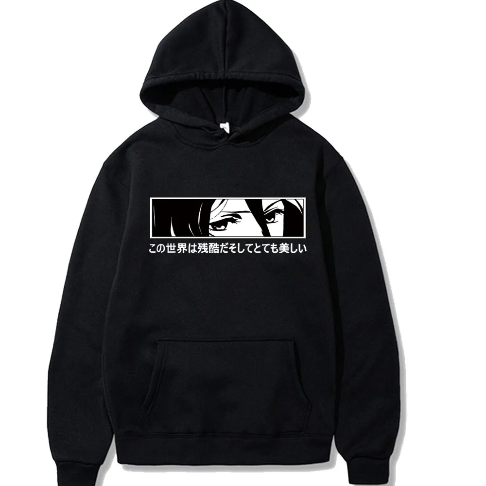 Attack on Titan Hoodie Japanese Anime Long Sleeves Loose Sweatshirt Unisex Clothes hoodies  man hoodies  anime hoodie 2021 1