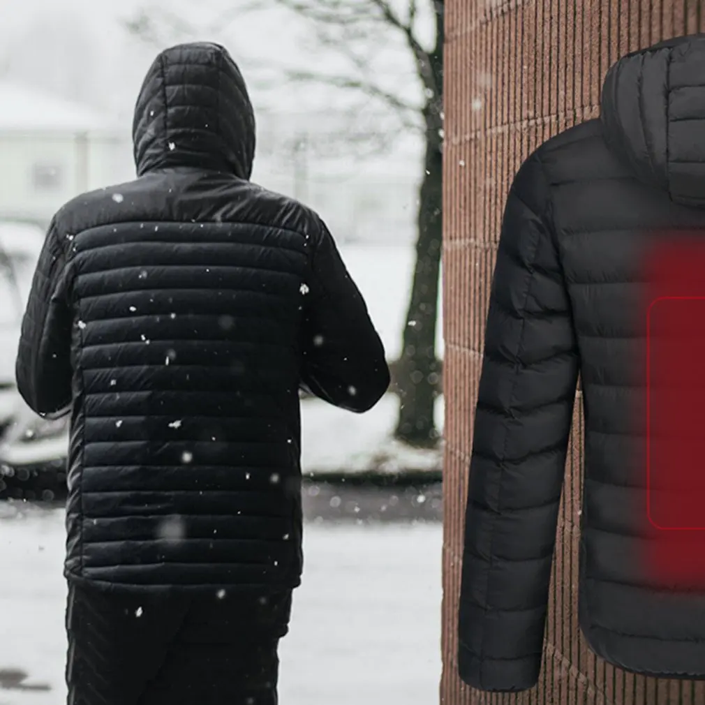 Электрическое теплое пальто с подогревом, USB безопасность, Интеллектуальный термостат, электрическое пальто, постоянная температура, зимнее теплое пальто