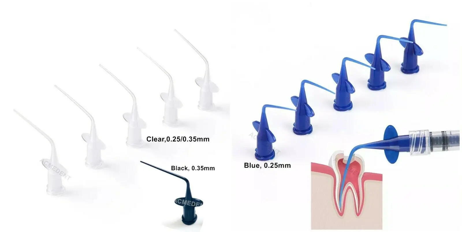 100Pcs Dental Endodontic Irrigator Syringe Tip Root Canal Irrigation