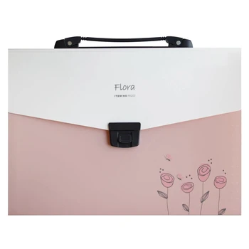 

Accordion Expanding File Folder, 13-Pockets,A4 Size, Handle and Tabs, Buckle Closure