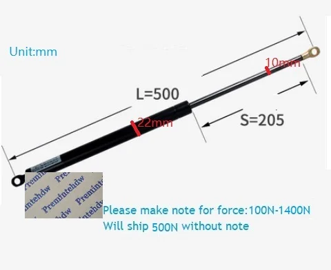 CC500MM Gas Pesante Ascensore Supporta Corsa Coperchio Mobili camera Da Letto Armadio Bagagliaio di Un'auto Industriale i tipi di Staffa - Цвет: CC500MM