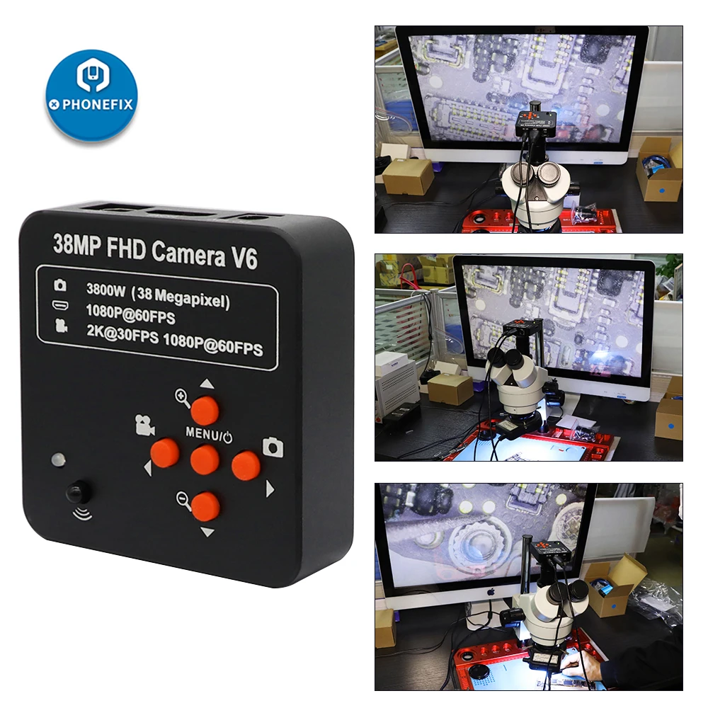 US $58.00 Microscope Hd Camera 14mp 16mp 38mp Hdmi Digital Video Camera Usb C Mount Picture Video Recorder For Phone Soldering Pcb Repair
