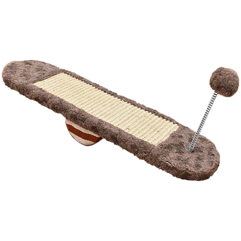 brown Коврик для когтеточки для кошек, защитный коврик для кошек, игрушка для кошек, Интерактивная Когтеточка из сизаля для кошек, игрушки для котят, многофункциональный коврик - Цвет: brown
