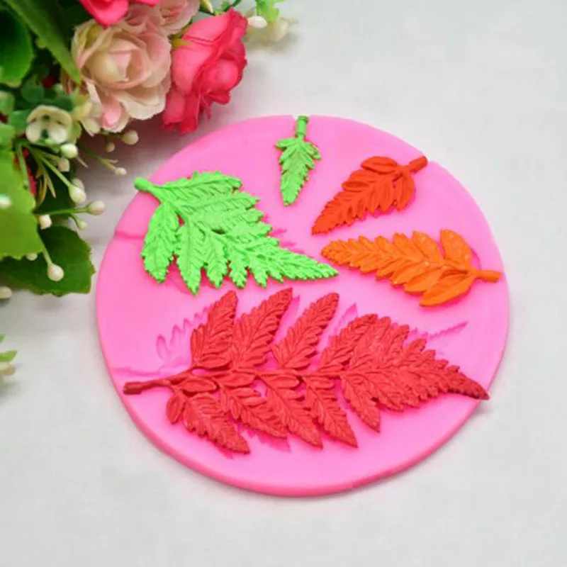 Sugarcraft 3D лист силиконовая форма для помадки инструменты для украшения торта шоколадная форма для выпечки для рождественской вечеринки кухонные аксессуары