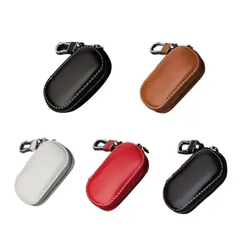 

Key Case Multi-function Leather Key Case Car Key Bag Entry Key For Faraday Fob Key RFID Car Keyless Cage Pouch, Security H9Q6