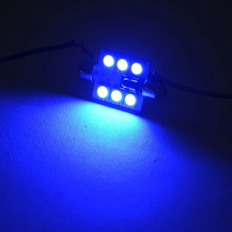 31 мм 6 SMD 16-Цвет цветная(RGB) светодиодная гирлянда купольная лампа внутреннего освещения автомобиля светодиодная интерьерная подсветка Свет с пультом дистанционного управления Управление