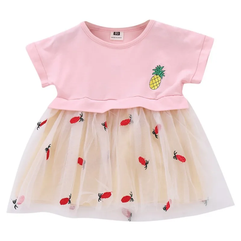 Детское платье для маленьких девочек летняя одежда для маленьких девочек платье для малышей хлопковое платье принцессы для детей от 0 до 2 лет Одежда для девочек низкая цена