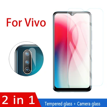 

2 in 1 Camera Tempered Glass on the For Vivo Y12 Y17 Y 17 Screen Protector Tempered Glas Protective Lens Tempered Glass Film