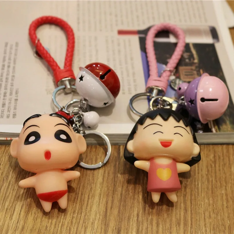 Cartoon Creative Crayon Doll Keychain Small Balls Cute Car Key Chain Bag Men And Women Pendant Ceremony