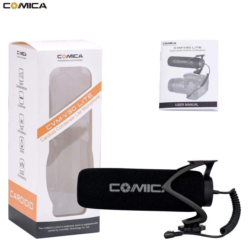 Comica CVM V30 Lite видео Запись микрофон на камеру/телефон для Canon Nikon Sony DSLR видеокамера